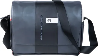 Сумка для ноутбука Piquadro Urban CA6802UB00/GRN, 14", натуральная кожа, серая