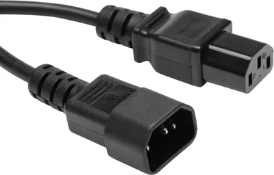 Шнур питания Lanmaster LAN-PP13/14-1.8-BK, C13–C14, 3×0,75 мм², 1,8 м, 10 А