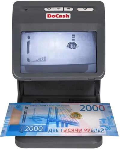 Детектор банкнот DoCash mini IR/UV/AS, просмотровый, ИК/УФ/Антистокс