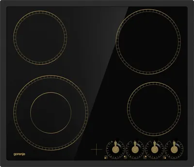 Варочная поверхность Gorenje EC642CLB, электрическая, стеклокерамика, 6400 Вт