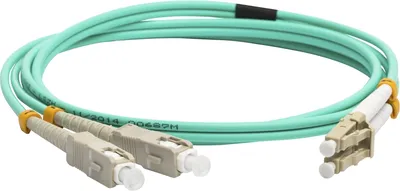 Патч-корд оптический LANMASTER LAN-2LC-2SC/OM3-3.0, LC-SC, duplex, OM3, LSZH, 3 м