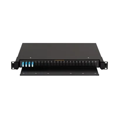 Кросс оптический NIKOMAX NMF-RP08LCUS2-TS-P1-1U-BK, 19", 1U, 8 портов LC/UPC, SM 9/125 OS2