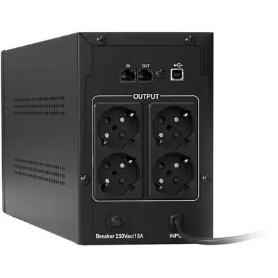 ИБП ExeGate SpecialPro Smart LLB-1000.LCD.AVR.4SH.RJ.USB, 1000 ВА/650 Вт, LCD, AVR
