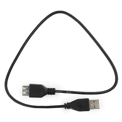 Кабель удлинитель USB Gembird GCC-USB2-AMAF-0.5M, USB-A (male) — USB-A (female), 0.5 м, черный