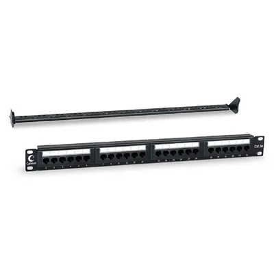 Патч-панель Cabeus PL-24-Cat.5e-Dual, 19" 1U, 24 порта RJ-45, кат. 5e, Dual IDC