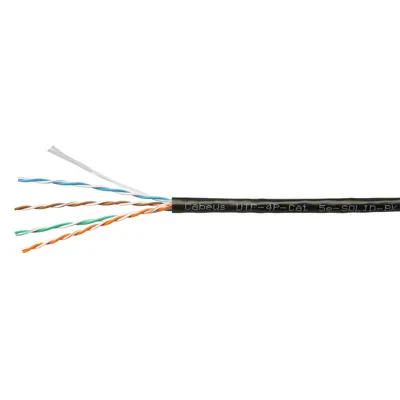Кабель Cabeus UTP-4P-Cat.5e-SOLID-BK, U/UTP, кат. 5e, 4 пары, 305 м