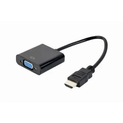 Переходник Cablexpert A-HDMI-VGA-04, HDMI 19M — VGA 15F, 1920x1200 60 Гц, кабель 0,15 м