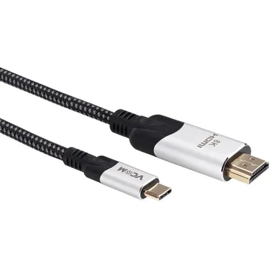 Кабель-адаптер Vcom CU423MCV-1.8M, USB Type-C (m) — HDMI A (m), 1.8 м, 8K@30Hz