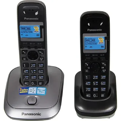 Радиотелефон Panasonic KX-TG2512RU1, DECT, 2 трубки, АОН, спикерфон