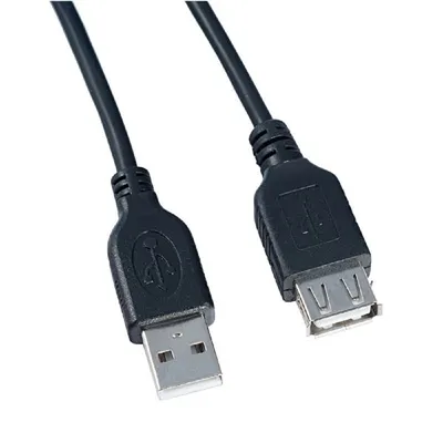 Кабель USB Perfeo U4504, USB 2.0, USB-A (male) — USB-A (female), 3 м, чёрный