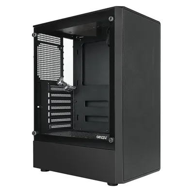 Корпус Ginzzu CL121, ATX, 2×USB2+1×USB3, стекло