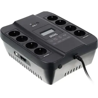 ИБП Powercom SPD-550U LCD, линейно-интерактивный, 550 ВА/330 Вт, 8 розеток, USB