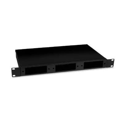 Оптический кросс Cabeus FO-CS-19-3FP-BK, 19" 1U, 3 адаптерные панели, чёрный