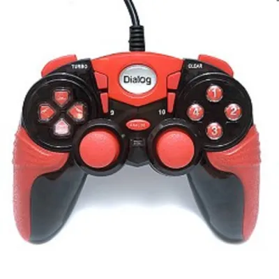 Геймпад Dialog Action GP-A15, USB, 12 кнопок, вибрация, чёрно-красный