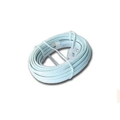 Кабель телефонный Cablexpert TC6P4C-2M, RJ-11, 2 пары, UTP, 2 м, белый