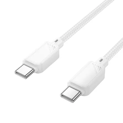 Кабель hoco X113 HC-46215, USB Type-C — USB Type-C, 3 А, 60 Вт, 1 м, белый