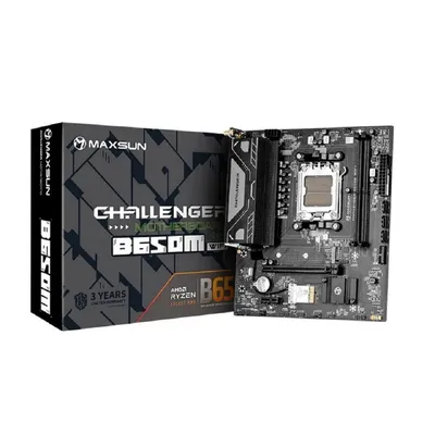 Материнская плата MAXSUN MS-Challenger B650M WIFI V2, Socket AM5, mATX, 2×DDR5, Wi-Fi 802.11ac