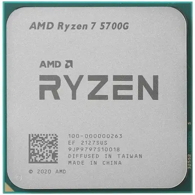 Процессор AMD Ryzen 7 5700G OEM, 8 ядер/16 потоков, 3,8–4,6 ГГц, AM4, 65 Вт