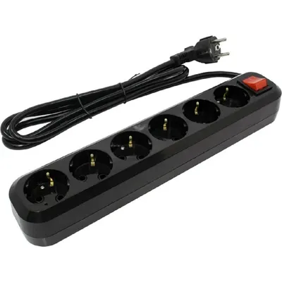 Сетевой фильтр 5bites SP6B-318, 6 розеток, 16 А, 3500 Вт, кабель 1.8 м