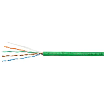 Кабель Cabeus UTP-4P-Cat.5e-SOLID-LSLTx-GN-100, U/UTP 5e, 4 пары, 24 AWG, 100 м