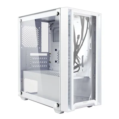 Корпус Ginzzu CL520, mATX, сталь, боковое окно, белый