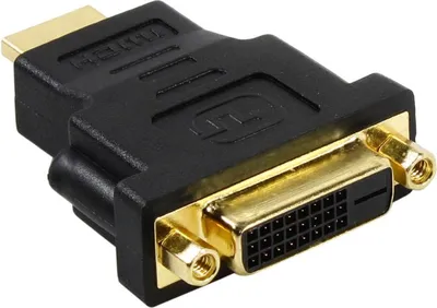 Переходник GoPower 00-00032062, HDMI (m) — DVI-D (f), чёрный