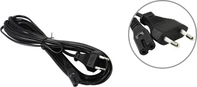 Кабель питания 5bites PC305-50A, CEE 7/16 — IEC-320-C7, 2×0.5 мм², 6 А, 5 м