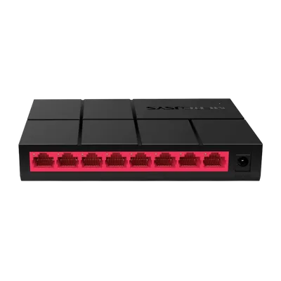 Коммутатор Mercusys MS108G, неуправляемый, 8×1GbE, настольный, пластиковый корпус
