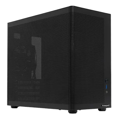 Корпус HSPD M210-MBK Mid Tower, mATX/mITX, Mesh, 0.7 мм SPCC, чёрный
