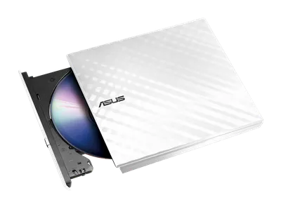 Оптический привод ASUS SDRW-08D2S-U LITE, DVD±R/RW, внешний, USB 2.0, белый