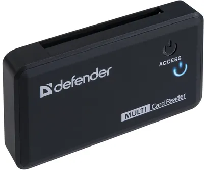 Кардридер Defender Optimus 83501, USB 2.0, 5 слотов, CF/SD/MS/MMC/xD