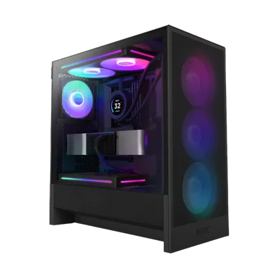 Корпус NZXT H5 Flow RGB CC-H52FB-R1, Midi-Tower, E-ATX, без БП, черный