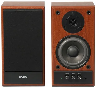 Колонки SVEN SPS-702, 2.0, 40 Вт, 40–22000 Гц, дерево, орех