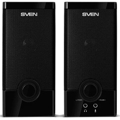 Акустическая система SVEN SPS-603, 2.0, 2×3 Вт, USB, чёрный