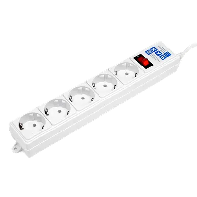 Сетевой фильтр Электрическая мануфактура SPG-B-6-WHITE, 1.9м, 5 розеток, 2.2кВт
