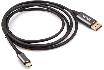 Кабель-адаптер VCOM CU422MC-1.8M, USB 3.1 Type-C → DP, 4K@60Hz, 1.8м