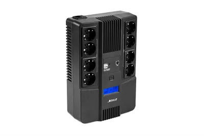 ИБП Бастион SKAT-UPS 1000-AID-IN-1X9-8, 1000 В·А/600 Вт, line interactive, 8×Schuko, USB