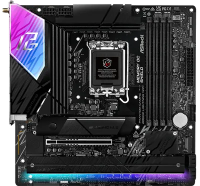 Материнская плата ASROCK B860M LIGHTNING WIFI, LGA1851, B860, 4×DDR5, mATX