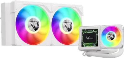 Система жидкостного охлаждения Formula V Line Cryo Wing Digi 240 WH, 240 мм, LCD 2.73", 2×120 мм ARGB