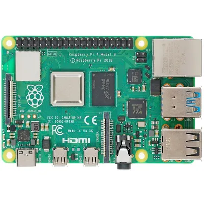 Одноплатный компьютер Raspberry Pi 4 Model B, 4 ГБ RAM, BCM2711, Wi-Fi 5, BT 5