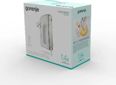 Миксер ручной Gorenje M460CDC, 460 Вт, 5 скоростей, белый