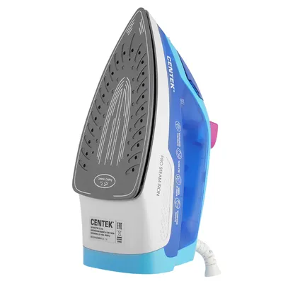 Утюг CENTEK CT-2348 BLUE, 1800 Вт, 200 мл, паровой удар 80 г
