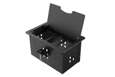 Корпус лючка Wize Pro WRTS-12BOX-B, до 12 модулей, беспроводная зарядка 10 Вт, черный