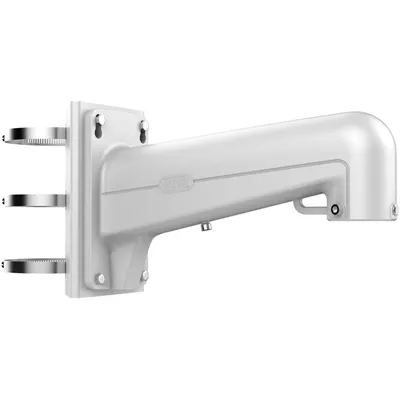 Кронштейн Hikvision DS-1602ZJ-pole, крепление на столб, алюминий, белый